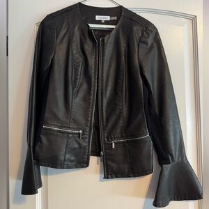 Leather Calvin Klein Jacket